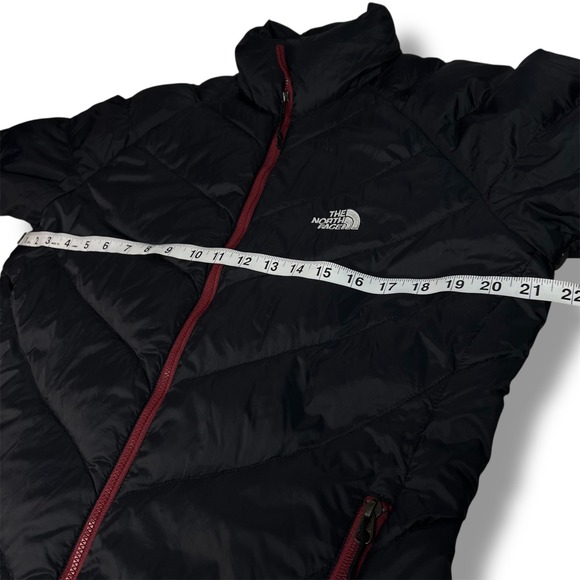 The North Face Women's L 550 Goose Down Nuptse Puffer Coat Jacket Black Quilted - Picture 6 of 7